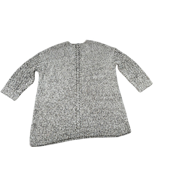 J. Jill Size Medium Marled Knit Cozy Cotton Blend Sweater Neutral Open Knit NWT - Picture 1 of 13